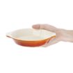 Picture of Vogue Orange Round Cast Iron Gratin Dish 400ml - GH316