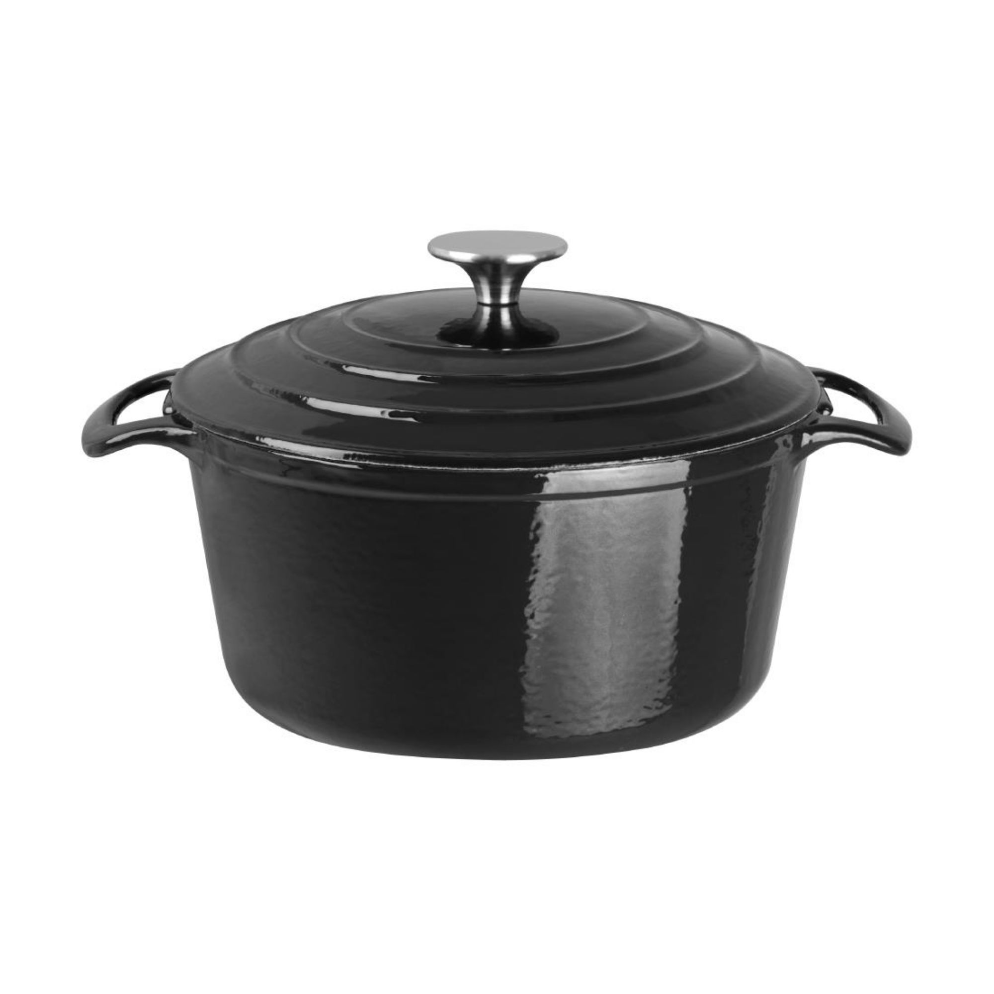 Picture of Vogue Black Round Casserole Dish 4Ltr - GH301