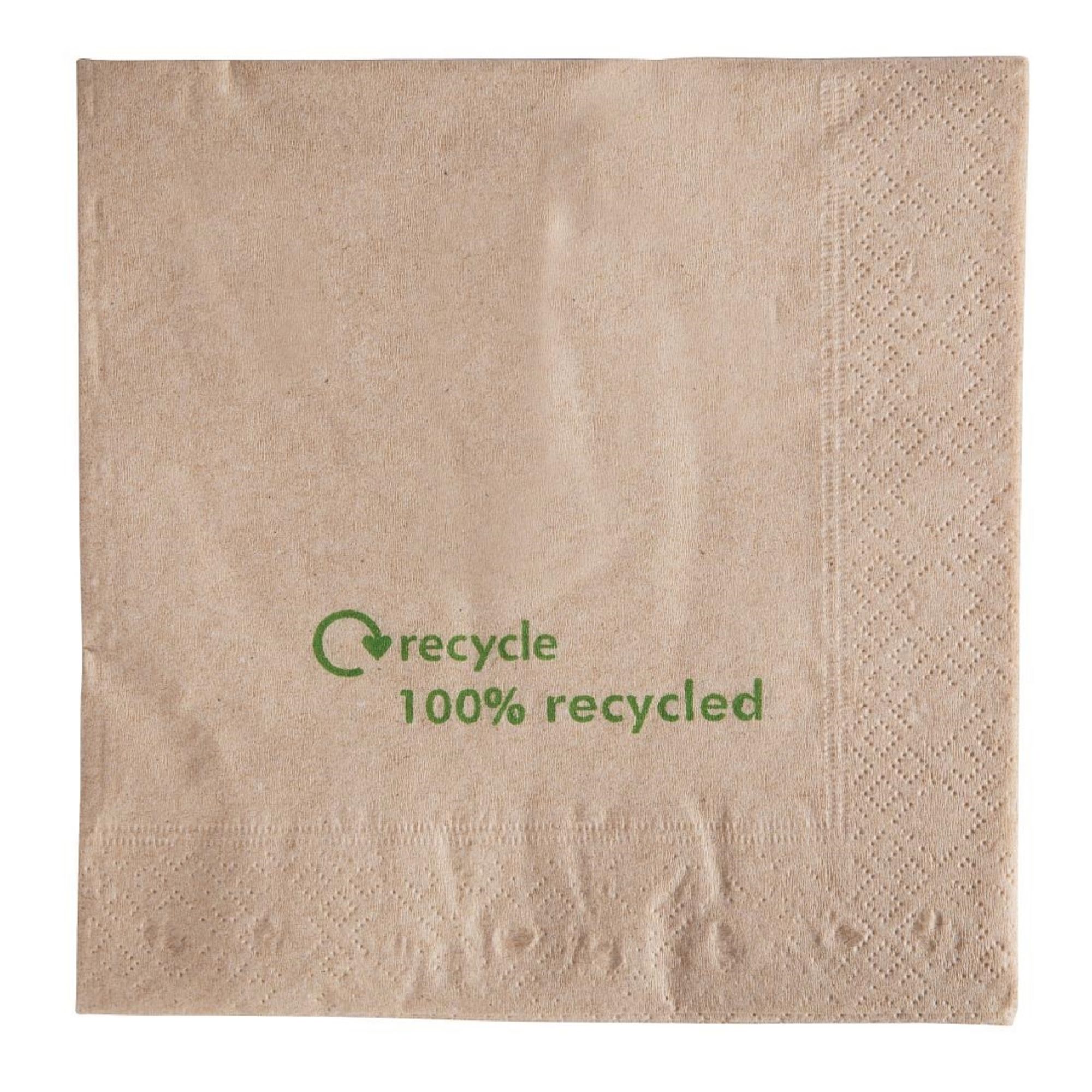 Picture of Swantex Recycled Lunch Napkin Kraft 33x33cm 2ply 1/4 Fold (Pack of 2000) - GH031