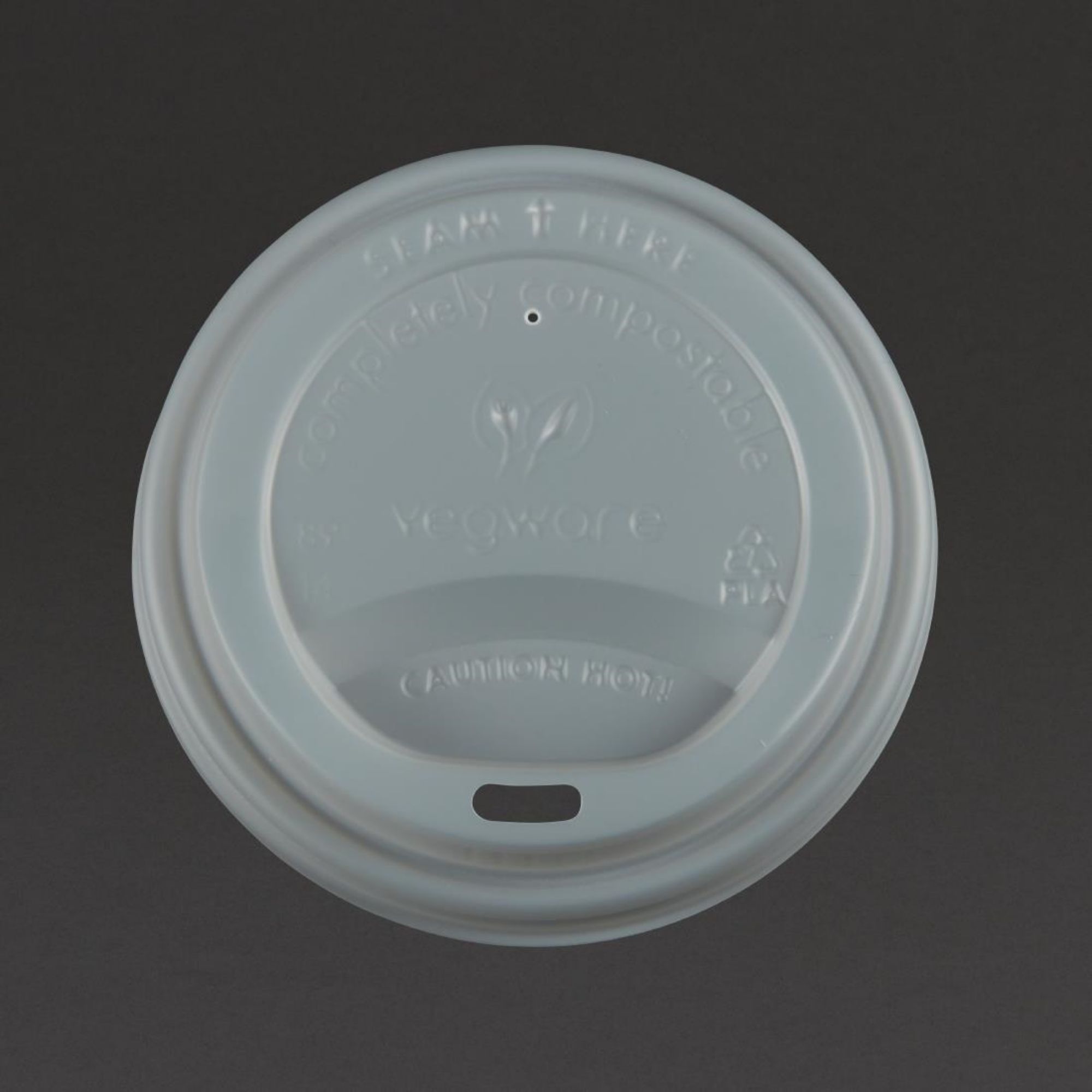 Picture of Vegware Compostable Lids for 340ml & 455ml Coffee Cups (1000 pack) - GH023