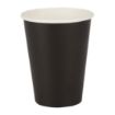 Picture of Fiesta Recyclable Coffee Cups Single Wall Black 340ml / 12oz (Pack of 50) - GF043