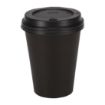 Picture of Fiesta Recyclable Coffee Cups Single Wall Black 340ml / 12oz (Pack of 50) - GF043