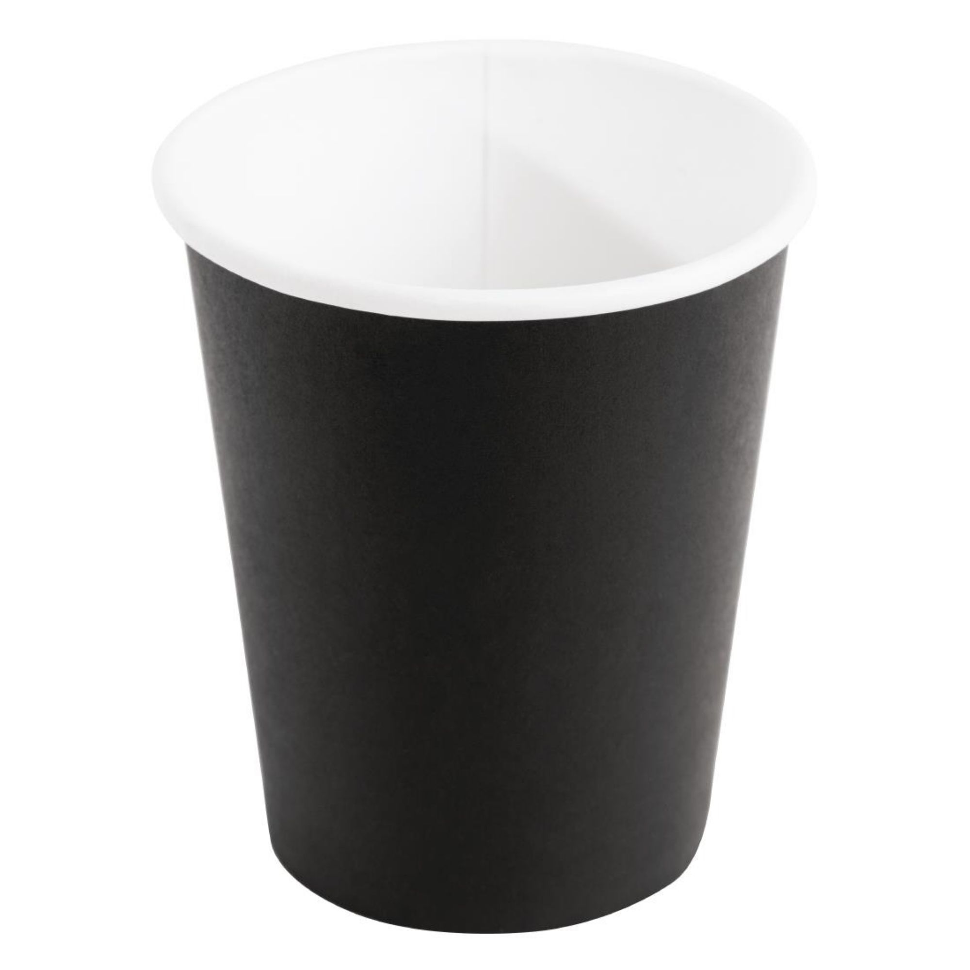 Picture of Fiesta Recyclable Coffee Cups Single Wall Black 225ml / 8oz (Pack of 1000) - GF040