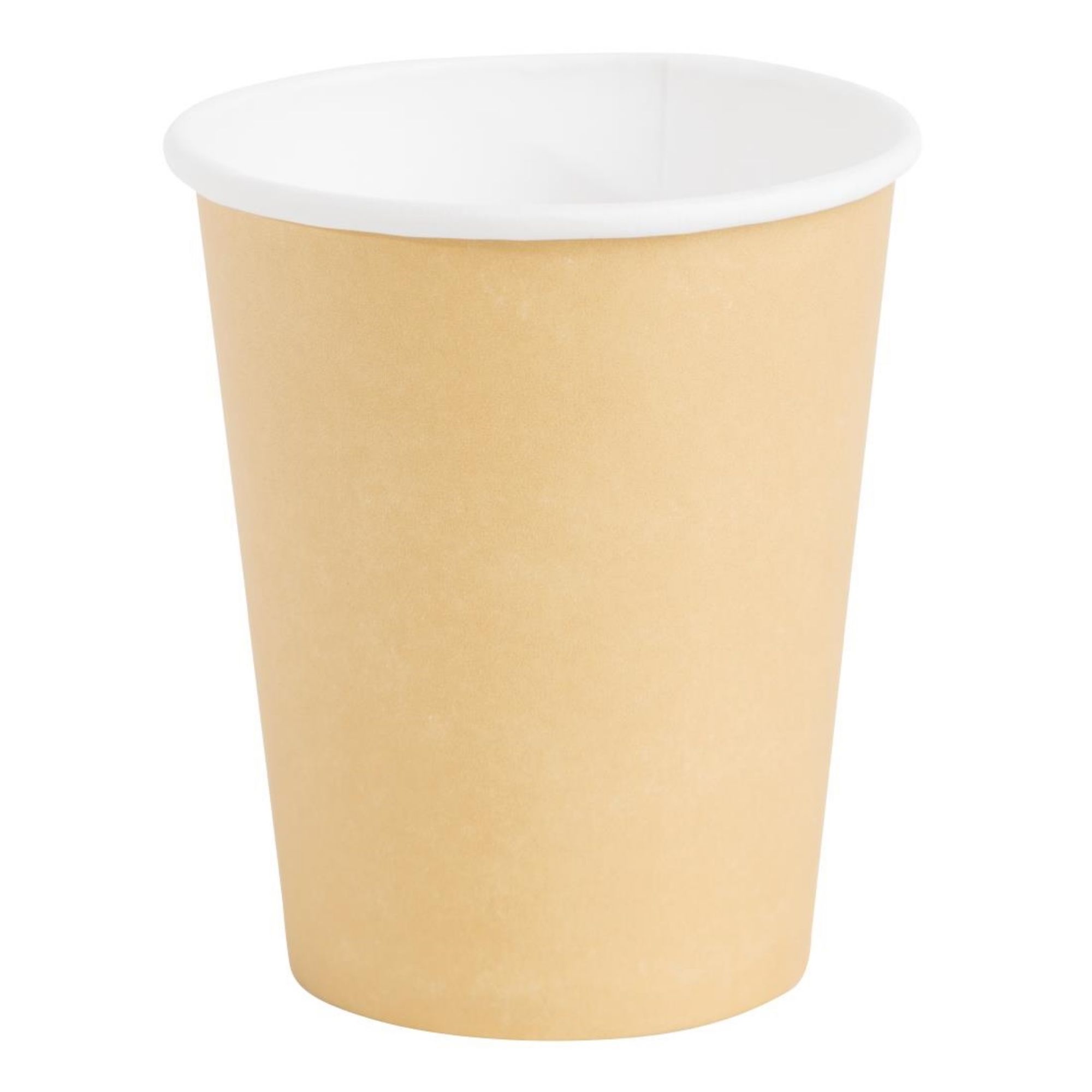 Picture of Fiesta Recyclable Coffee Cups Single Wall Kraft 225ml / 8oz (Pack of 50) - GF031