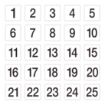 Picture of Olympia Plastic Table Number Inserts 1-50 - GB629