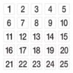 Picture of Olympia Plastic Table Number Inserts 1-50 - GB629