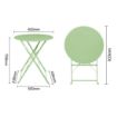 Picture of Bolero Round Pavement Style Steel Folding Table Light Green 595mm - FT272