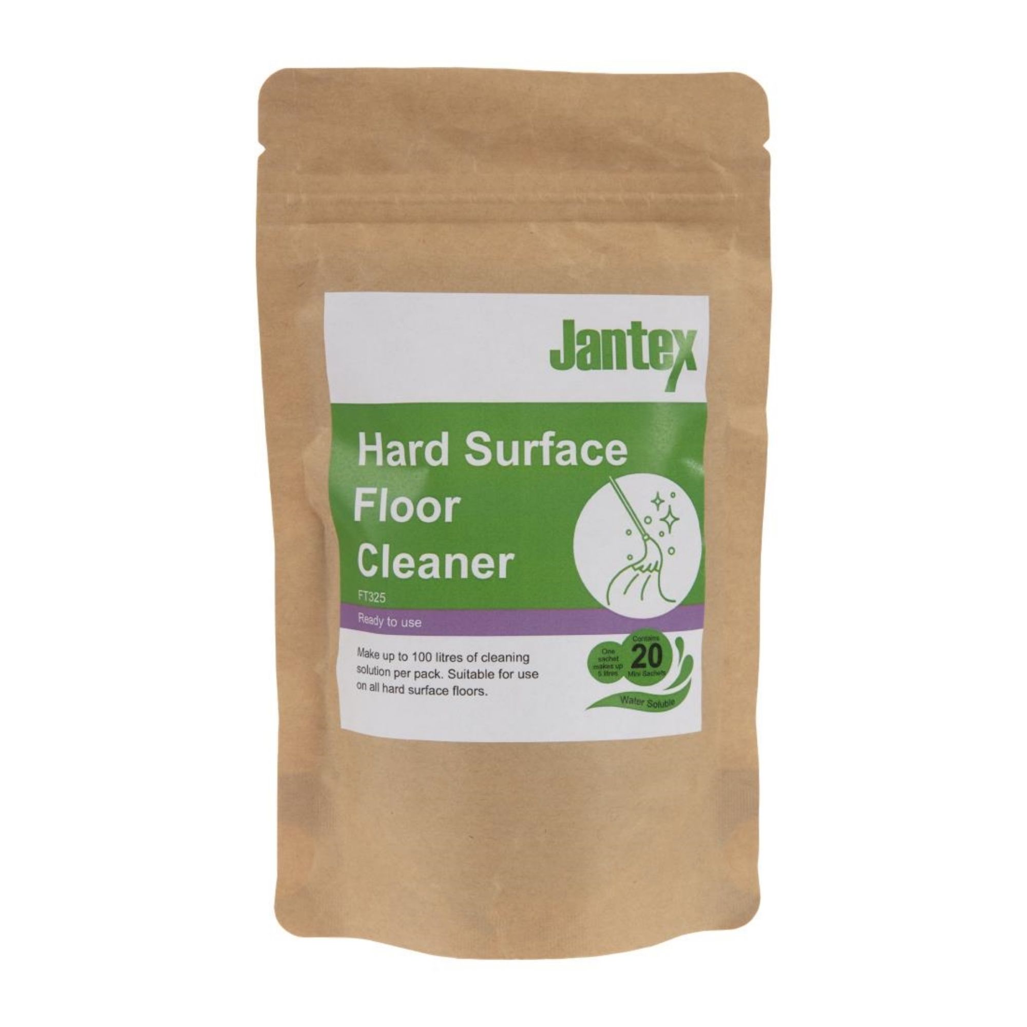 Picture of Jantex Green Hard Surface Floor Cleaner Sachets (Pack of 20) - FT325
