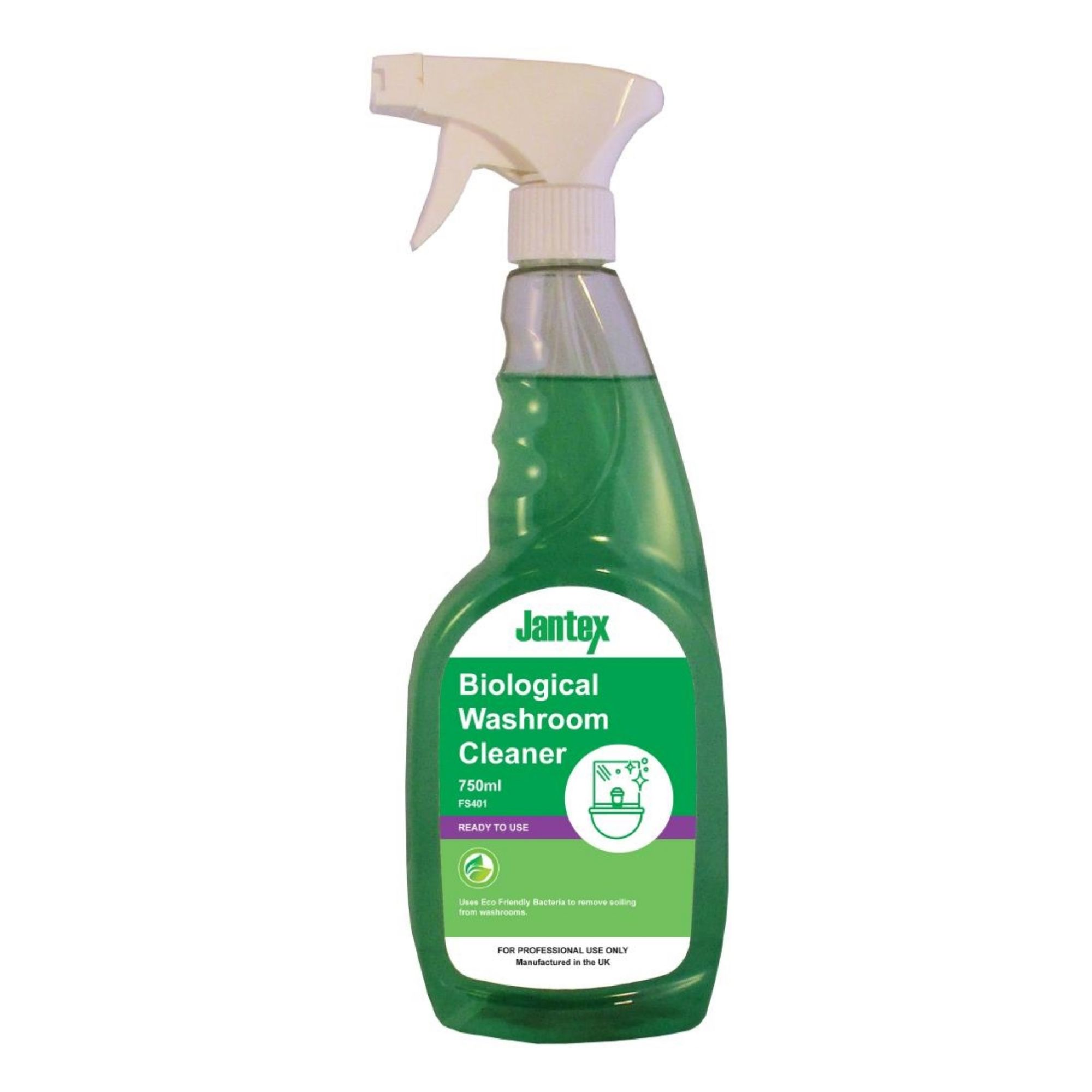Picture of Jantex Green Biological Washroom Cleaner Ready To Use 750ml - FS401