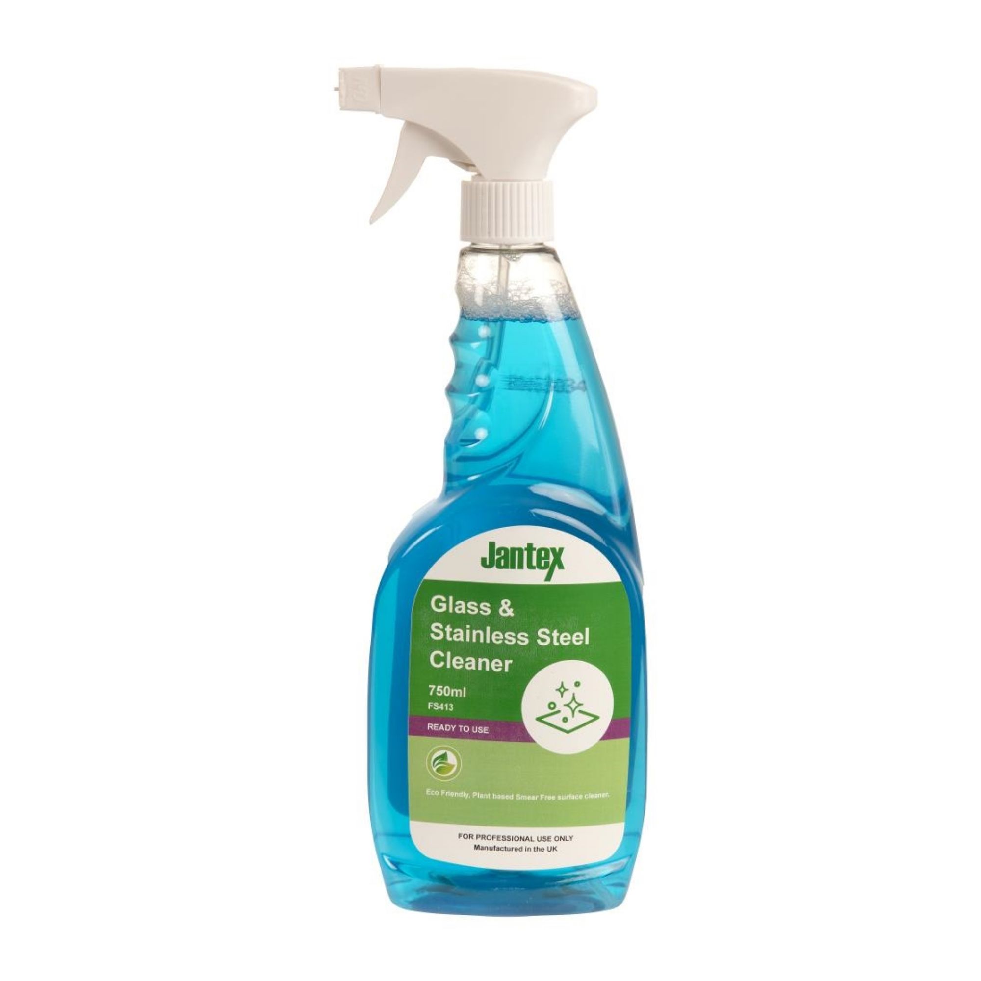 Picture of Jantex Green Glass and Stainless Steel Cleaner Ready To Use 750ml - FS413