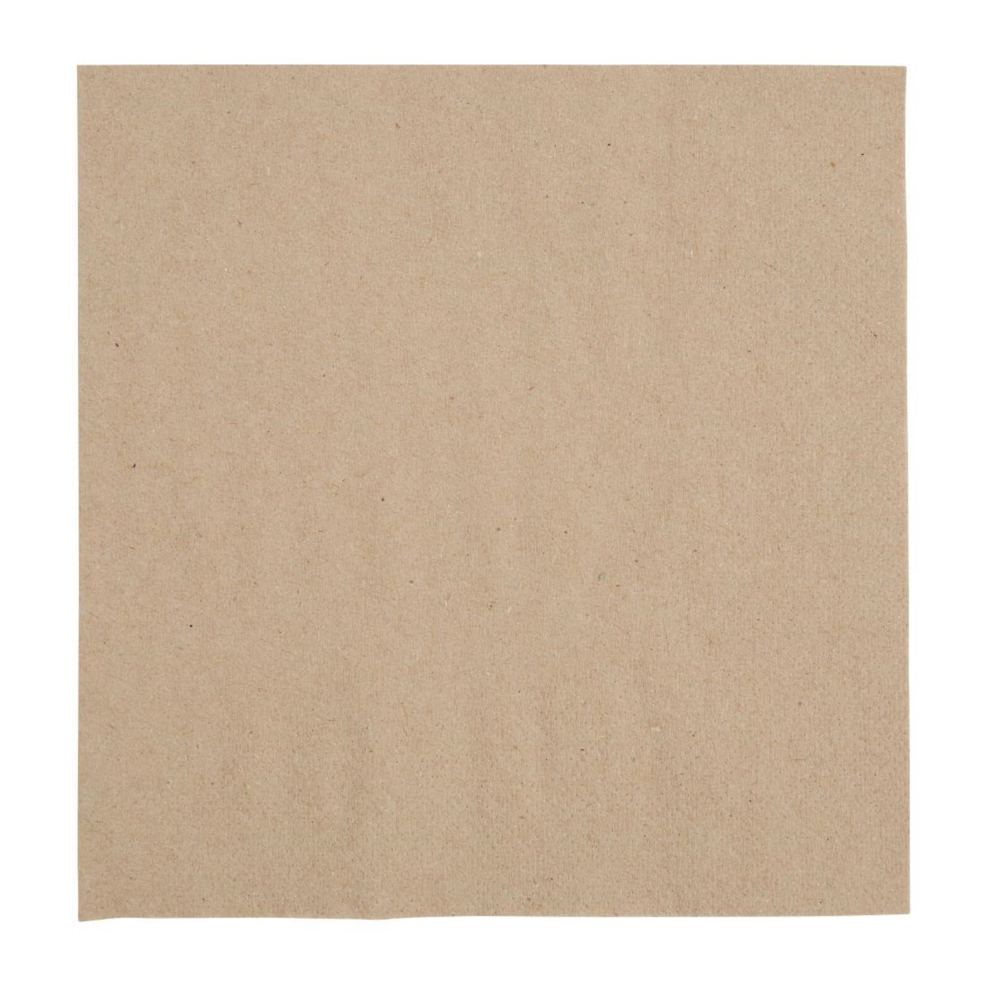 Picture of Fiesta Recyclable Recycled Lunch Napkin Kraft 33x33cm 2ply 1/4 Fold (2000 Pack) - FE226