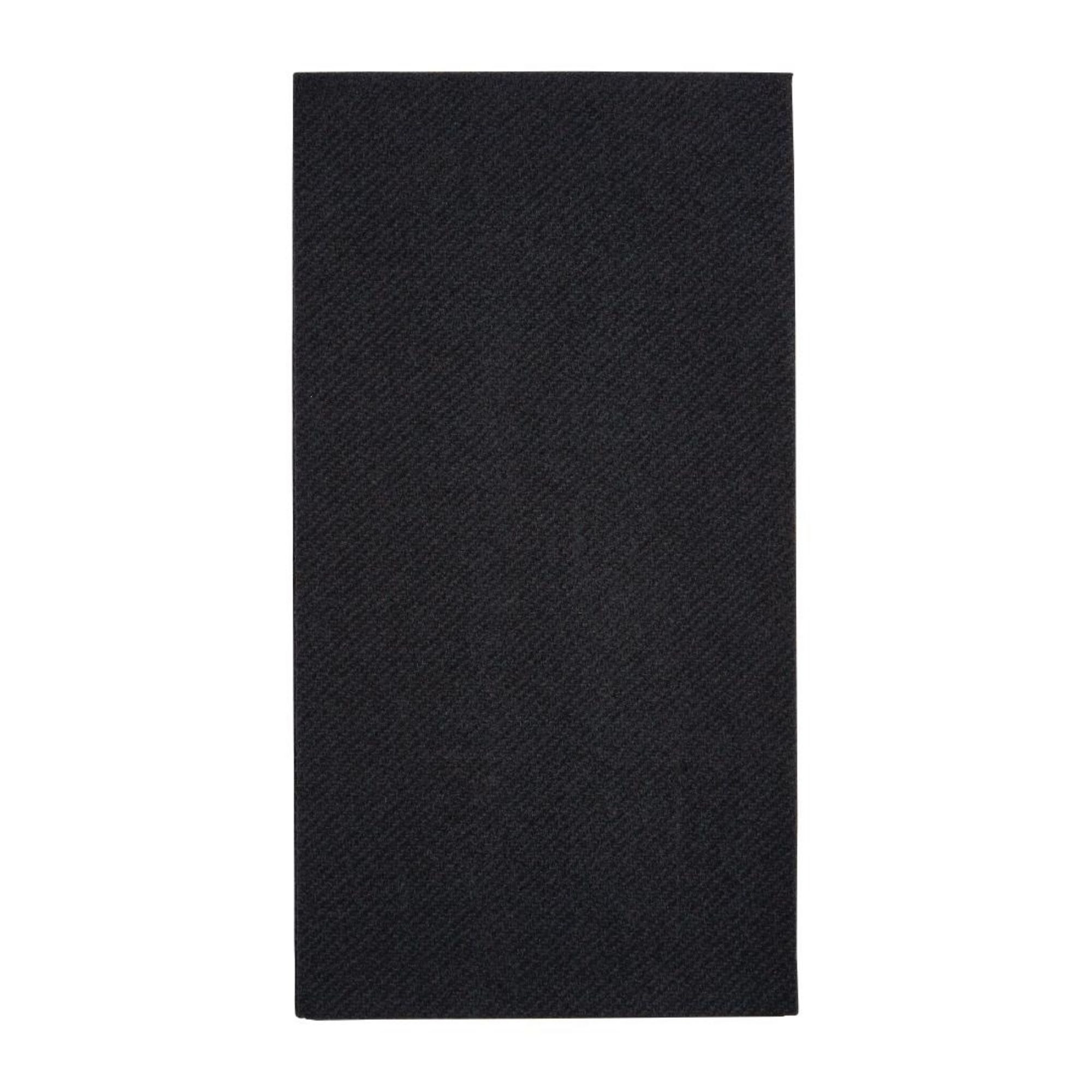Picture of Fiesta Recyclable Premium Tablin Dinner Napkin Black 40x40cm Airlaid 1/8 Fold (500 Pack) - FE276