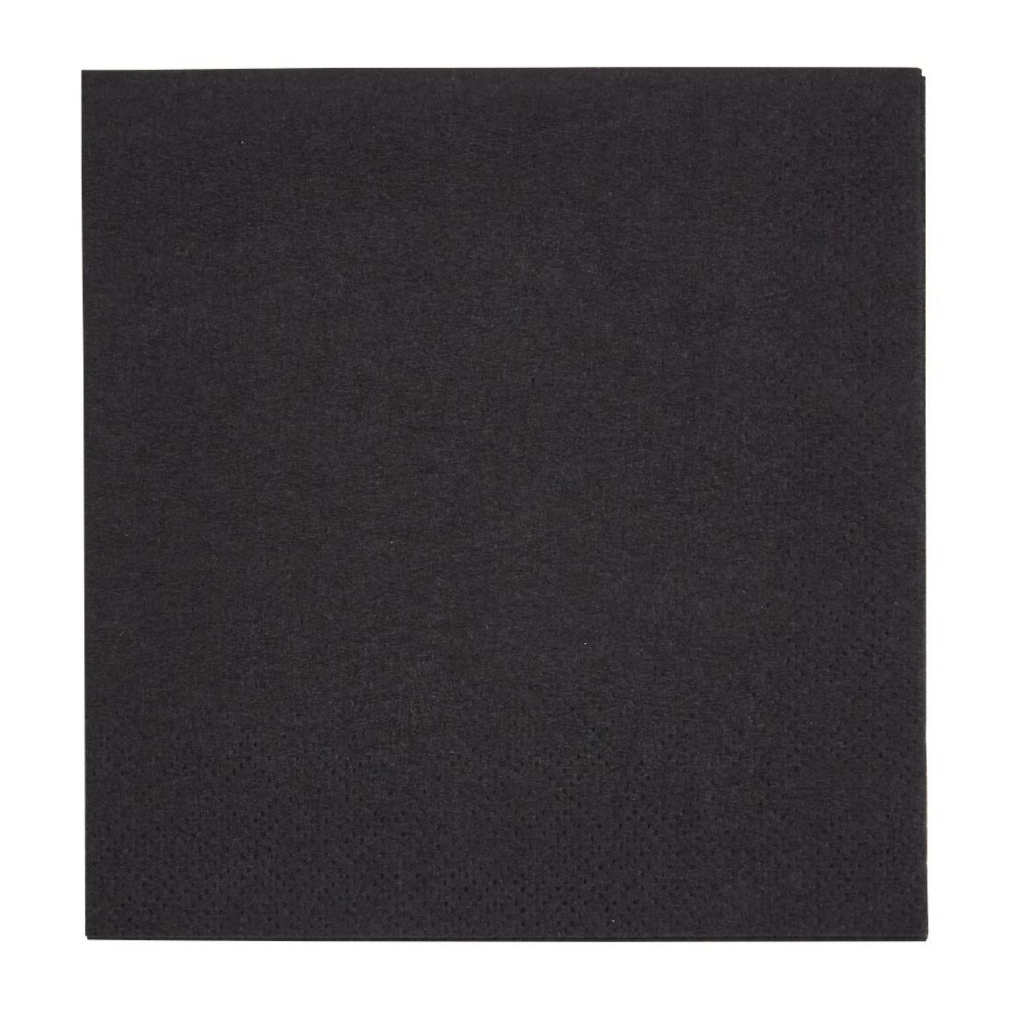 Picture of Fiesta Recyclable Cocktail Napkin Black 24x24cm 2ply 1/4 Fold (Pack of 4000) - FE218