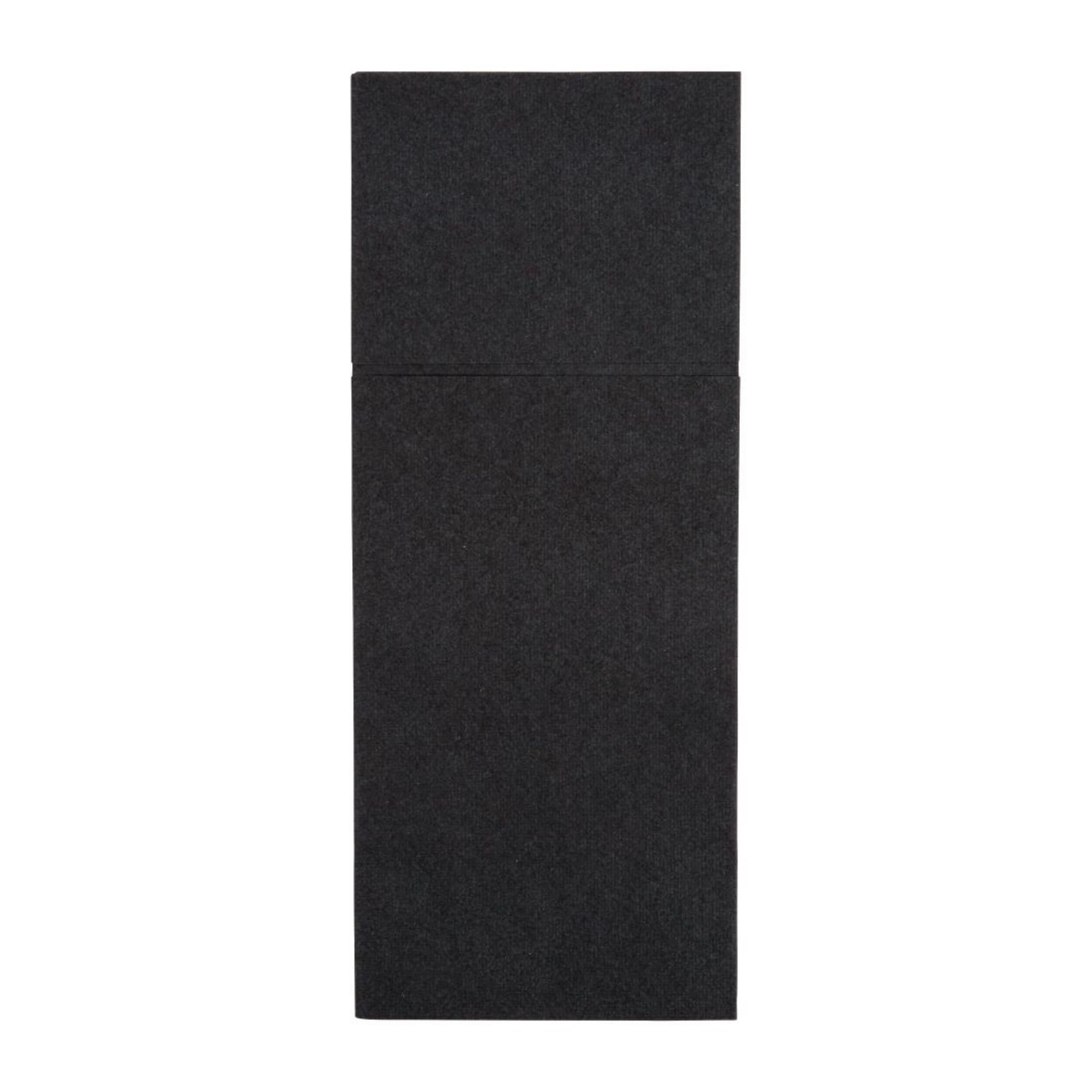 Picture of Fiesta Recyclable Premium Tablin Dinner Napkin Black 48x40cm Airlaid Pocket Fold (Pk 400) - FE280