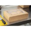 Picture of Vegware Compostable Sandwich Platters With Lid Regular (Pack of 50) - FD386