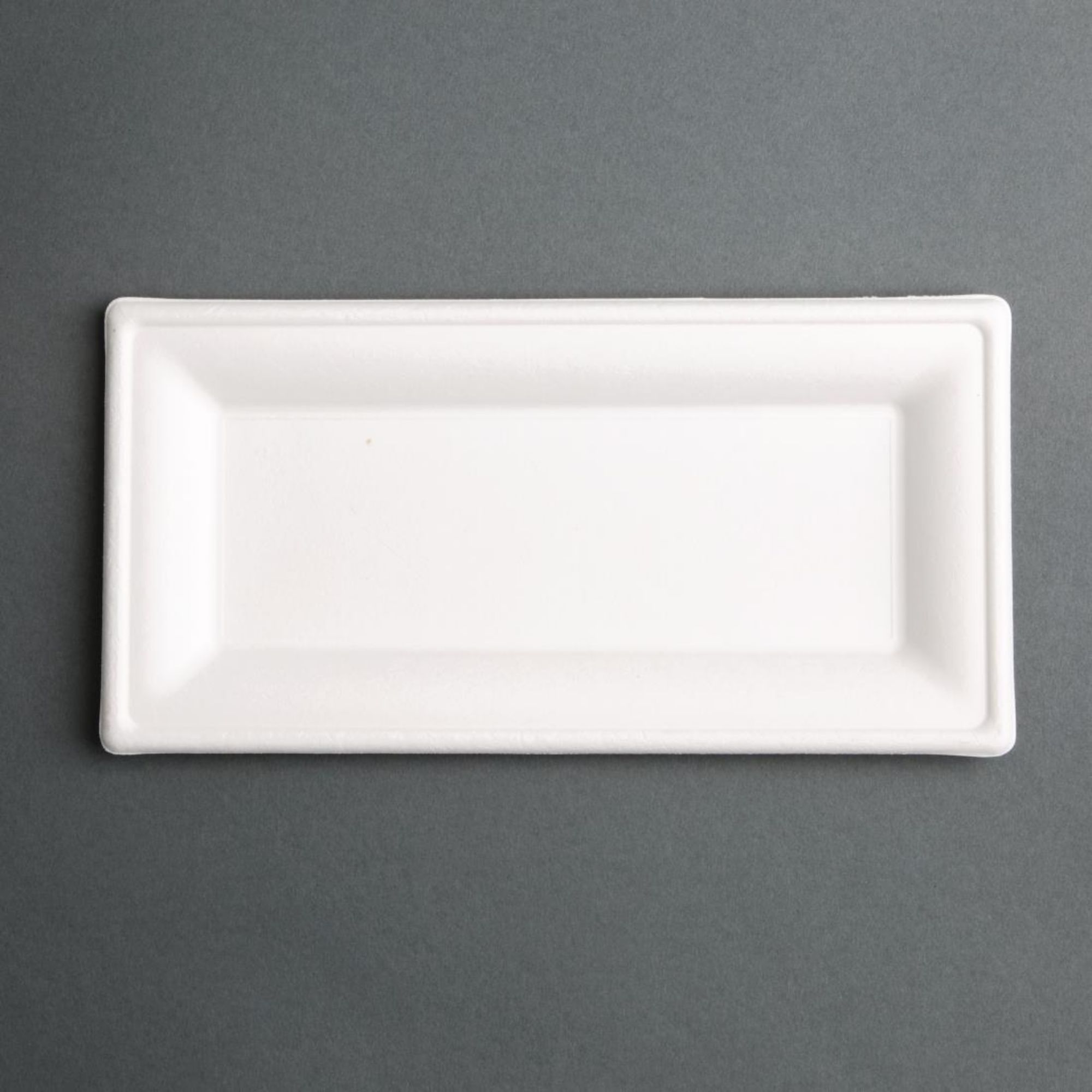 Picture of Fiesta Compostable Bagasse Rectangular Plates 258mm (Pack of 50) - FC539