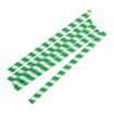 Picture of Fiesta Compostable Paper Smoothie Straws Green Stripes (Pack of 250) - FB148