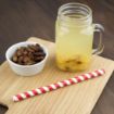 Picture of Fiesta Compostable Paper Smoothie Straws Red Stripes (Pack of 250) - FB147