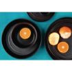 Picture of Olympia Cavolo Textured Black Flat Round Plate - 220mm (Box 6) - FD909