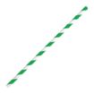Picture of Fiesta Compostable Bendy Paper Straws Green Stripes (Pack of 250) - FB143