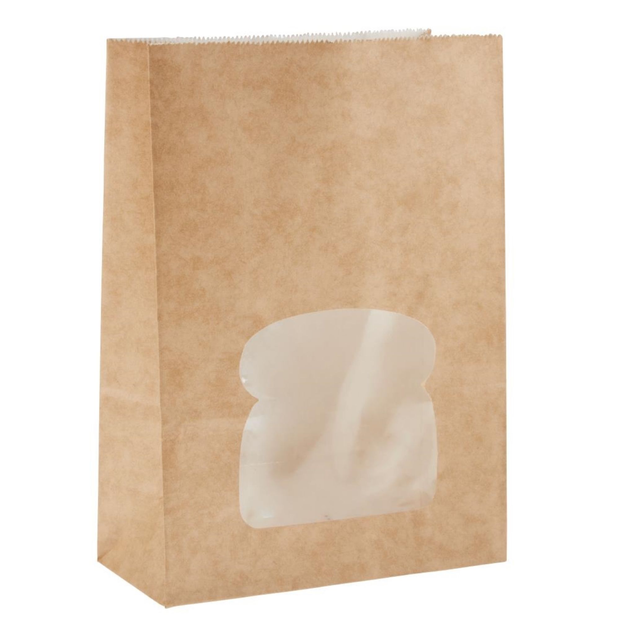 Picture of Colpac Recyclable Paper Sandwich Bags With Window Kraft (250 pack) - FA382