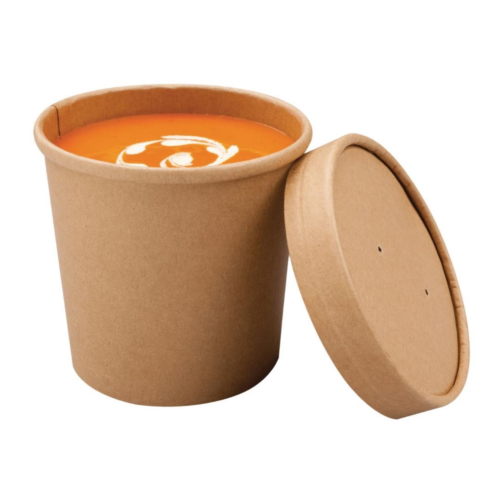 Picture of Colpac Recyclable Kraft Microwavable Soup Cups 350ml / 12oz (Pack of 500) - FA369