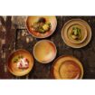 Picture of Olympia Canvas Flat Round Plate Sienna Rust 250mm (Pack of 6) - FA308