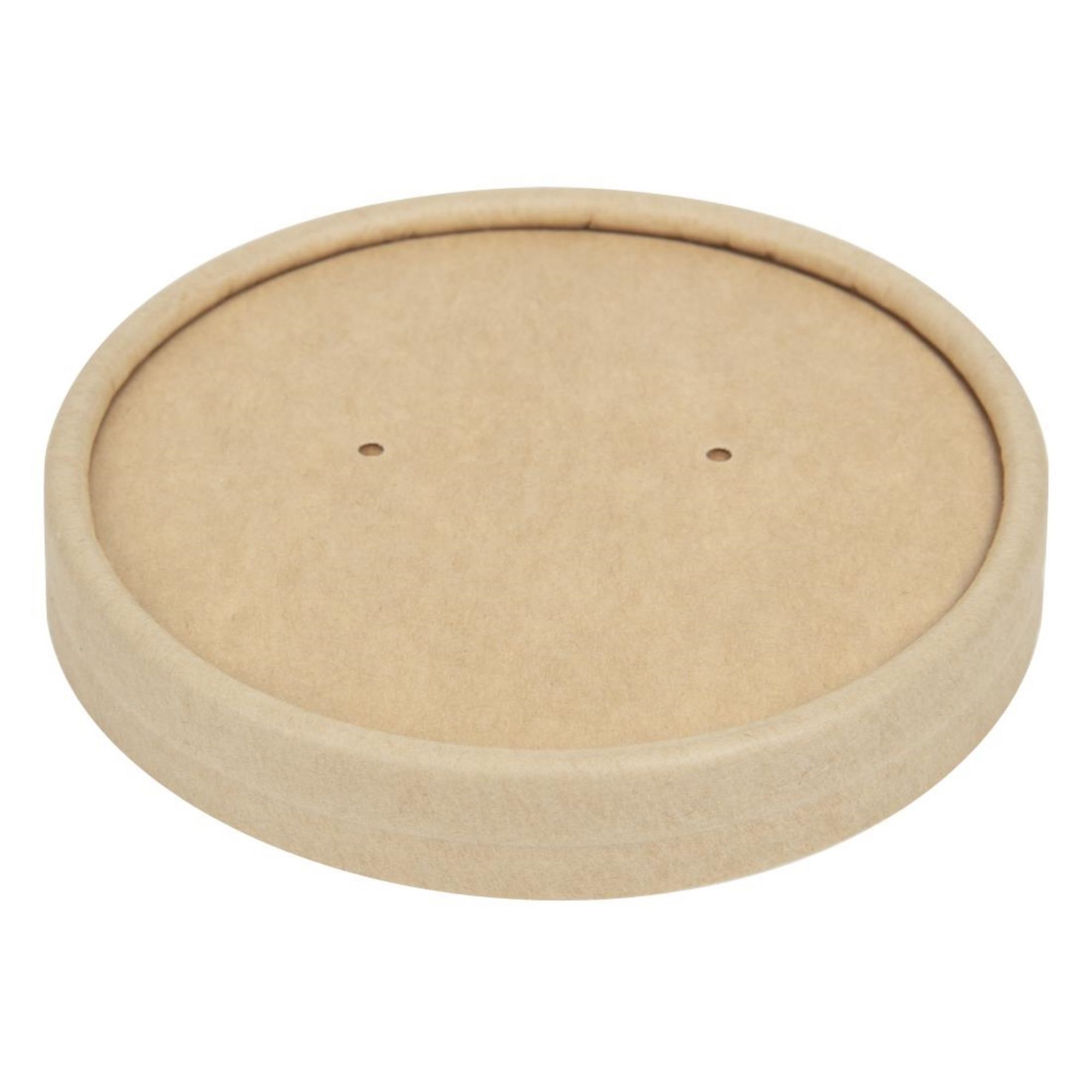 Picture of Colpac Recyclable Kraft Microwavable Soup Cup Lids 8oz and 12oz (Pack of 500) - FA367