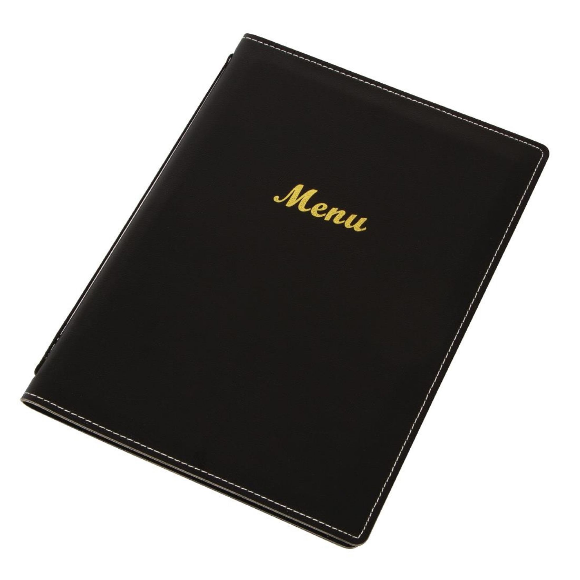 Picture of Olympia Faux Leather Menu Cover A4 Black - E221