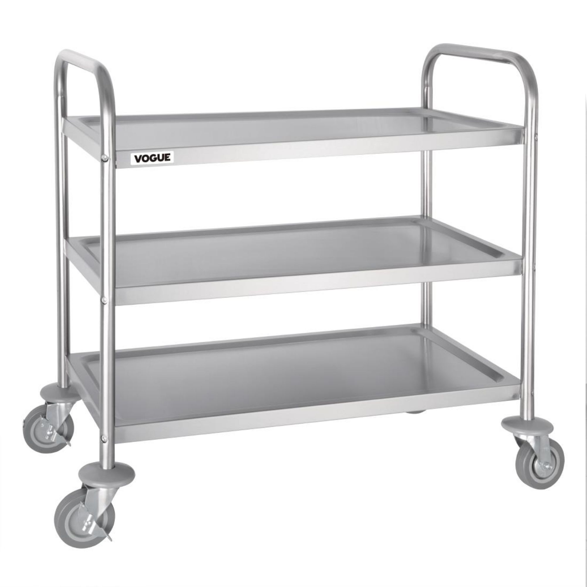 Picture of Vogue Stainless Steel 3 Tier Clearing Trolley Medium - F994
