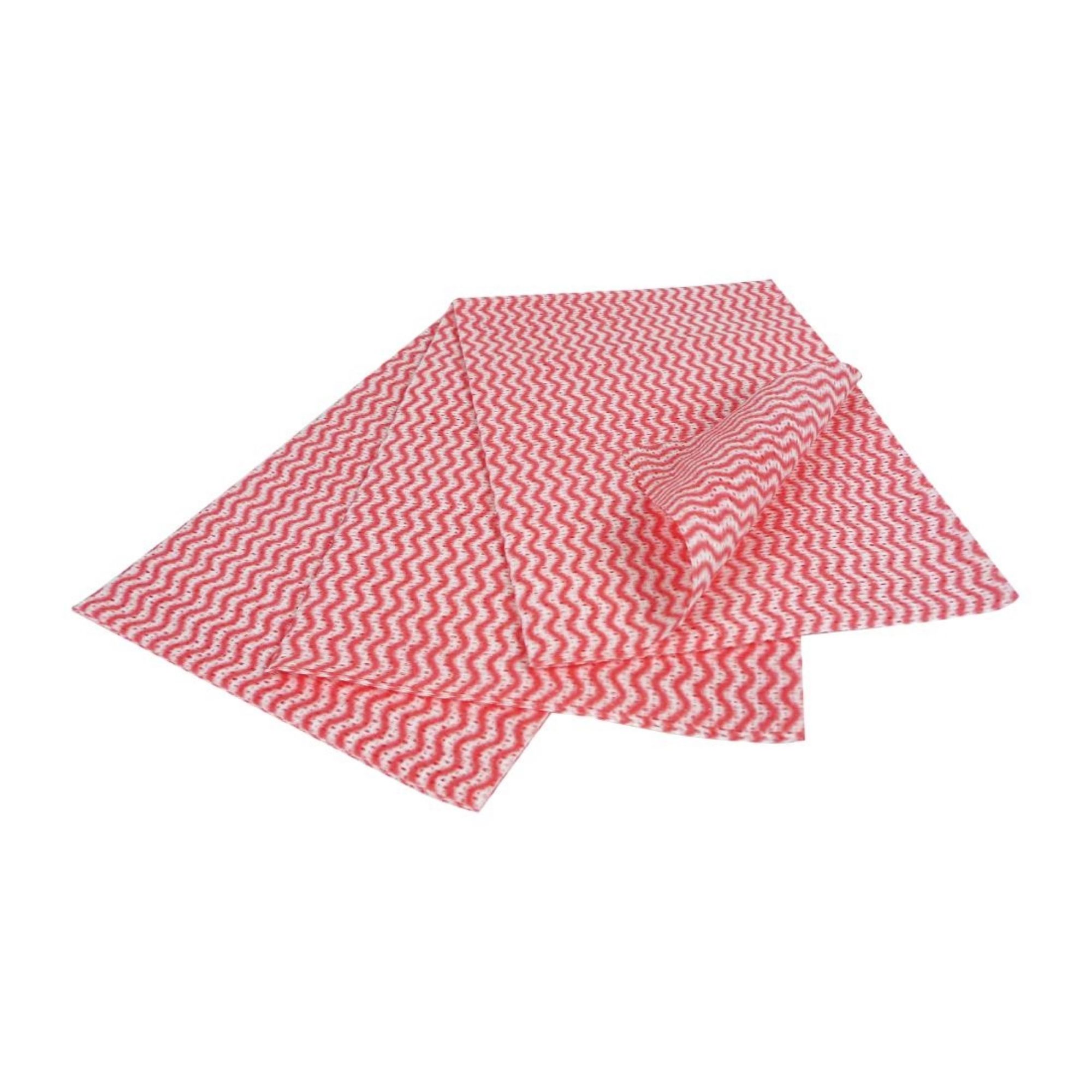 Picture of EcoTech Envirowipe Antibacterial Compostable Cleaning Cloths Red (25 Pack) - FA209