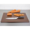 Picture of Hygiplas High Density Antibacterial Brown Chopping Board 455x305x12mm - F160