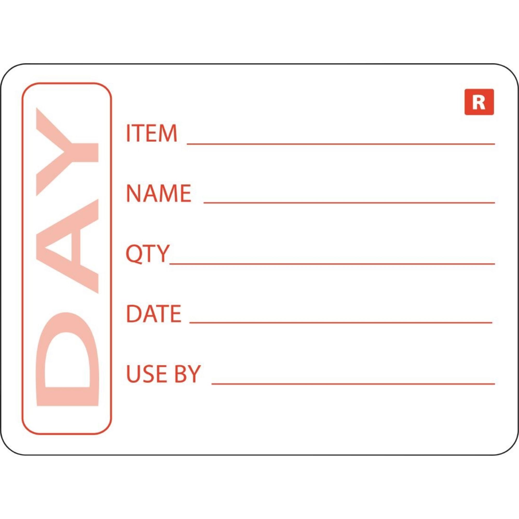 Picture of Hygiplas Removable Prepped Food Labels (Pack of 500) - E148