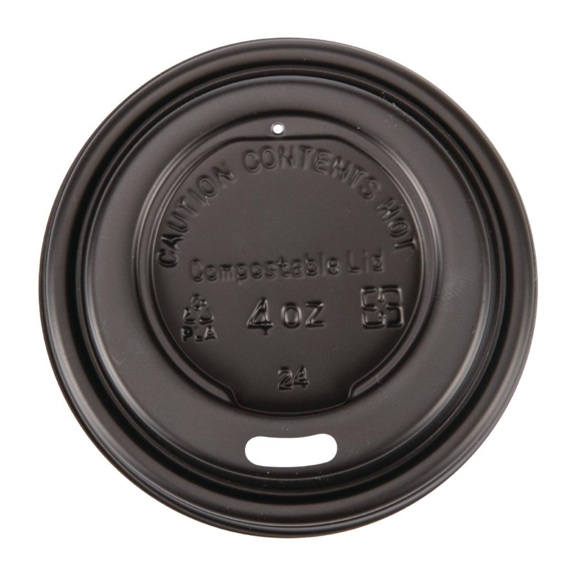 Picture of Fiesta Compostable Espresso Cup Lids 114ml / 4oz (Pack of 50) - DY982