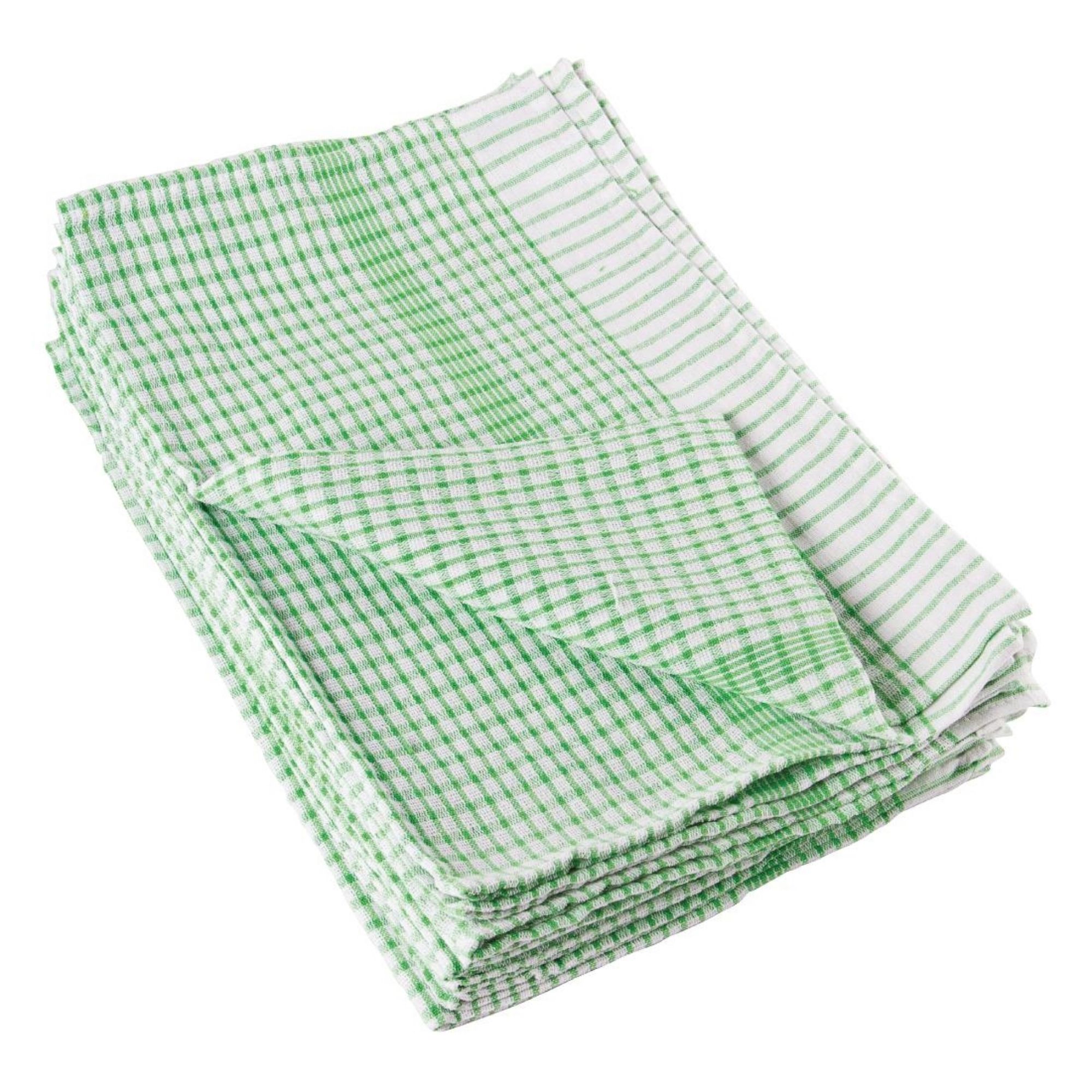 Picture of Vogue Wonderdry Tea Towels Green (Pack of 10) - E700