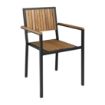 Picture of Bolero Steel & Acacia Armchair (Pack of 4) - DS151
