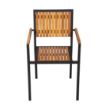 Picture of Bolero Steel & Acacia Armchair (Pack of 4) - DS151