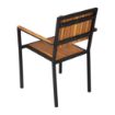 Picture of Bolero Steel & Acacia Armchair (Pack of 4) - DS151