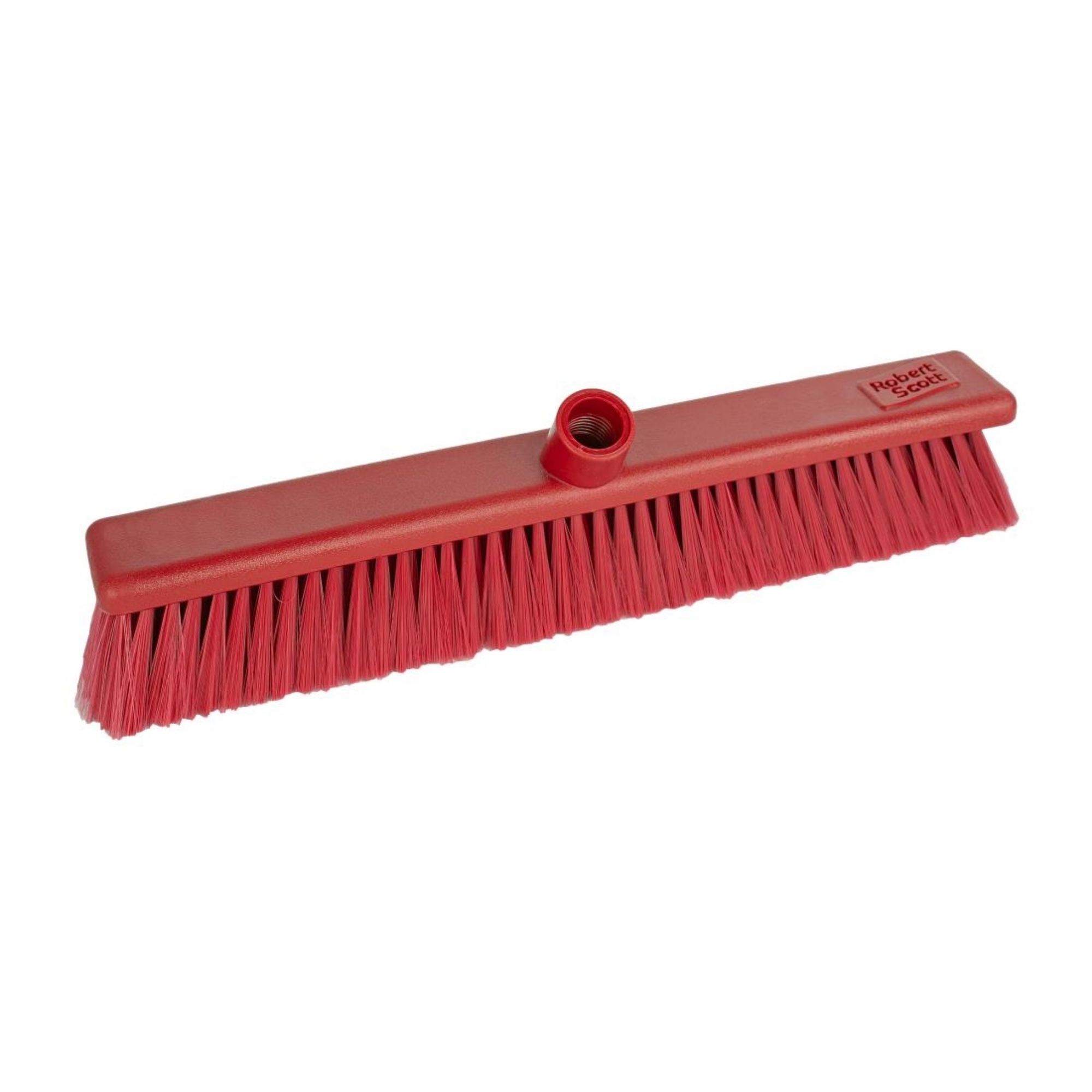 Picture of Jantex Hygiene Broom Soft Bristle Red 18in - DN833