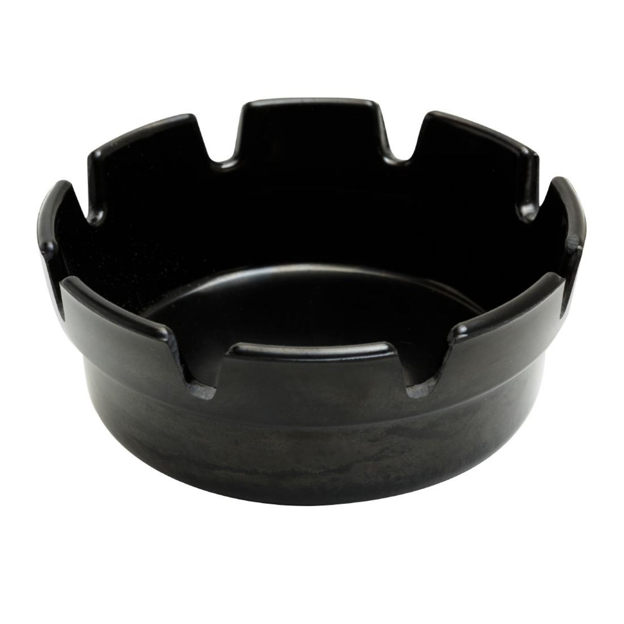 Picture of Beaumont Black Bakelite Crown Style Ashtray Single 101mm - CZ574