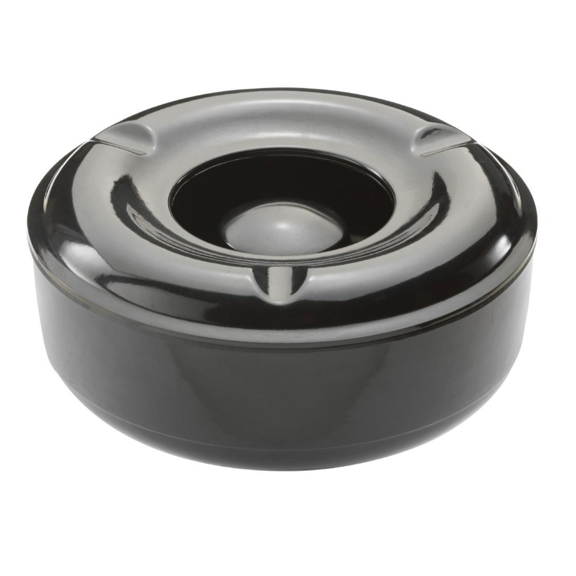 Picture of Beaumont Windproof Melamine Ashtray Black146mm - CZ572