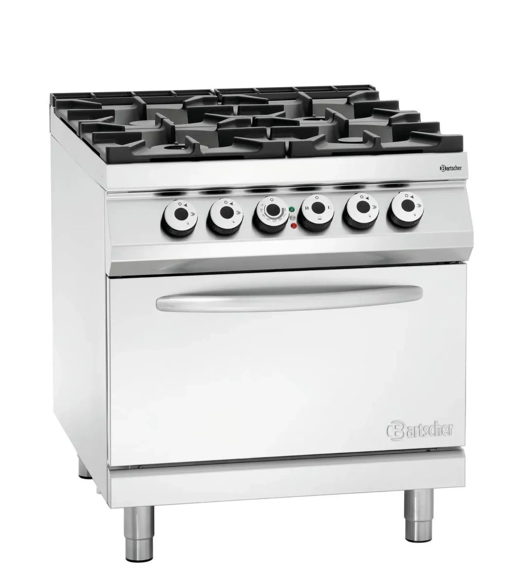 Picture of Bartscher Gas stove, 4 burners,el. oven,2/1GN Freestanding - 2952271
