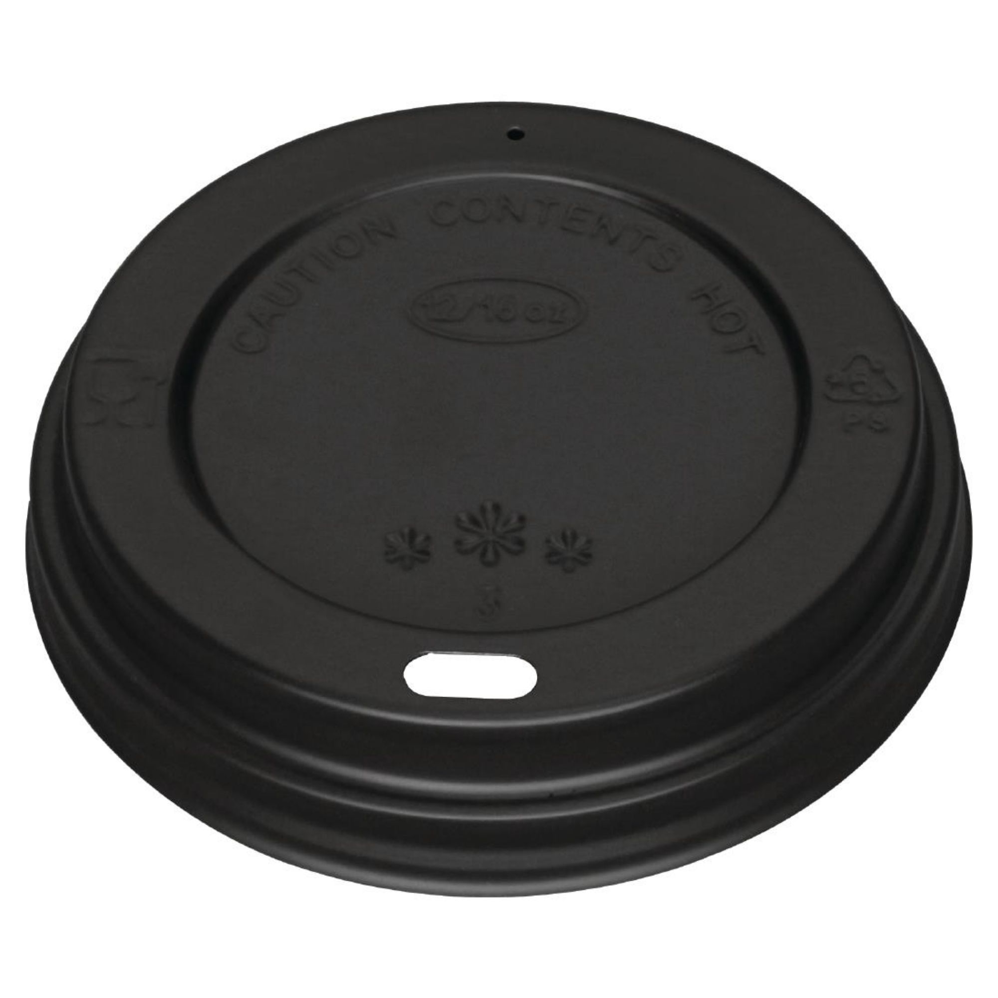 Picture of Fiesta Recyclable Coffee Cup Lids Black 340ml / 12oz & 455ml / 16oz (1000 Pack) - CW718