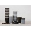 Picture of Fiesta Recyclable Coffee Cup Lids Black 340ml / 12oz & 455ml / 16oz (1000 Pack) - CW718
