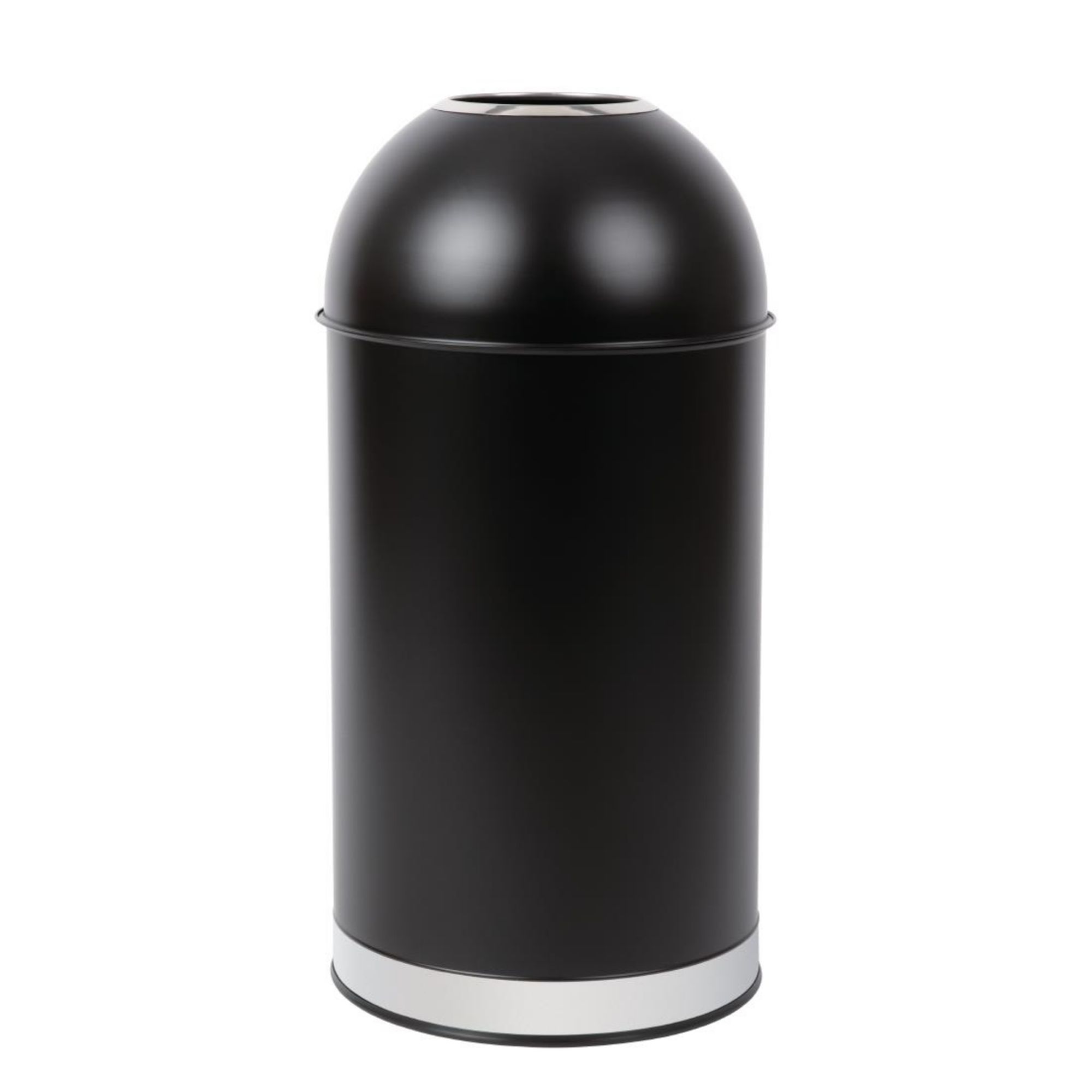 Picture of Bolero Steel Open Lid Bullet Bin Black 40Ltr - CW954