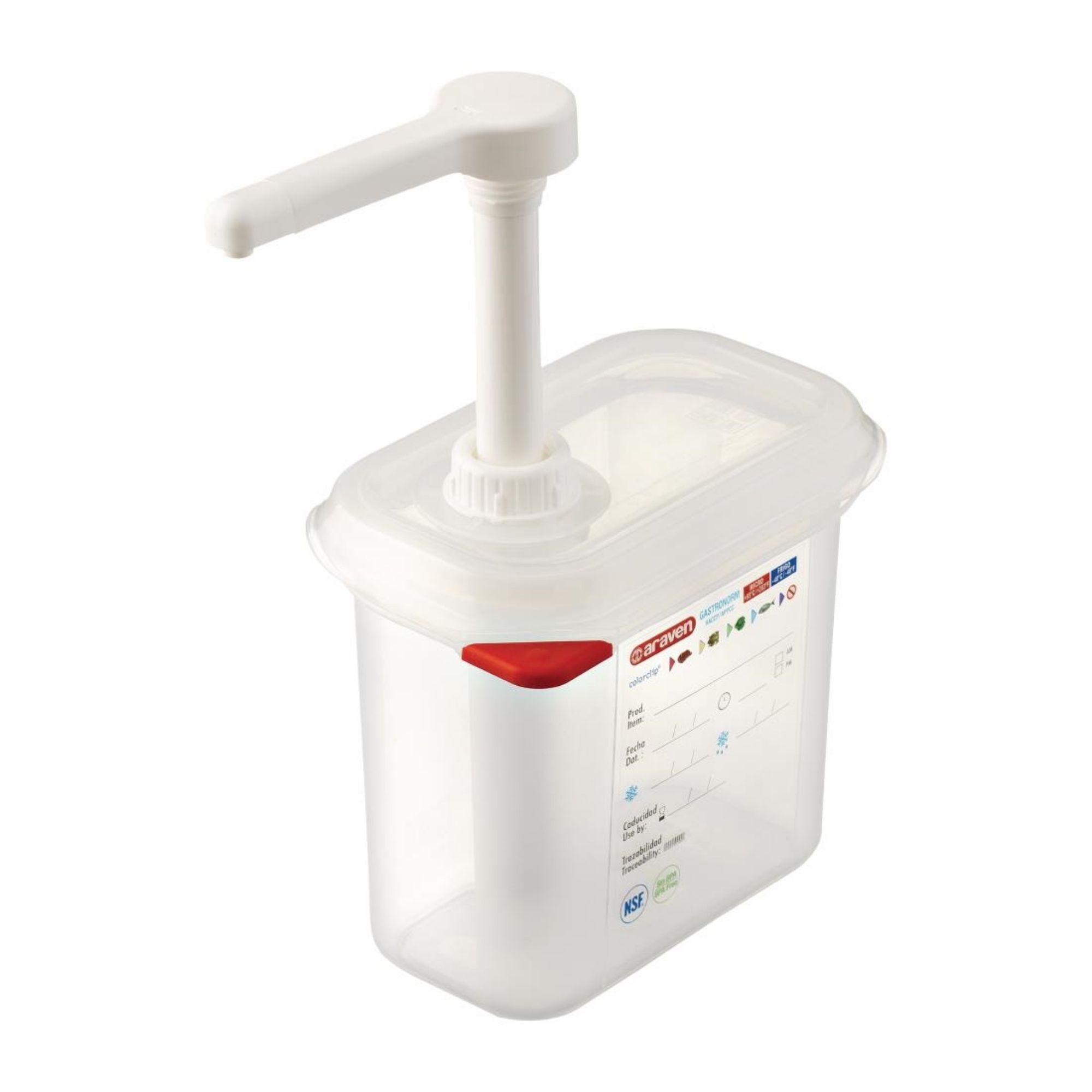 Picture of Araven Sauce Dispenser with Pump GN 1/9 Transparent 1.5Ltr - CR821