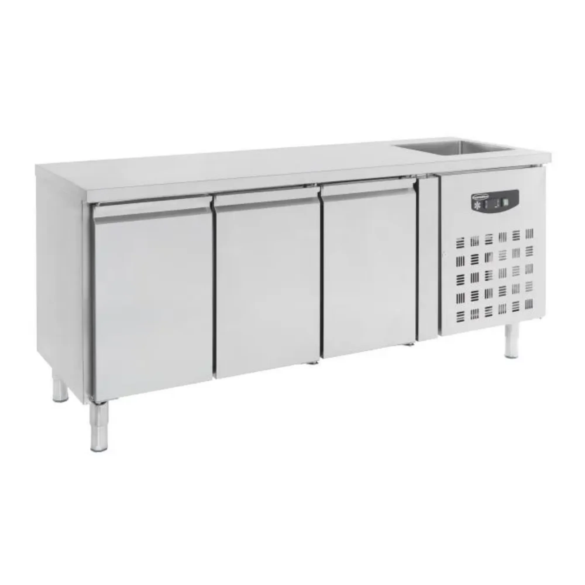 Picture of CombiSteel Counter 700 Refrigerator 3 Doors and Sink - 7450.0215