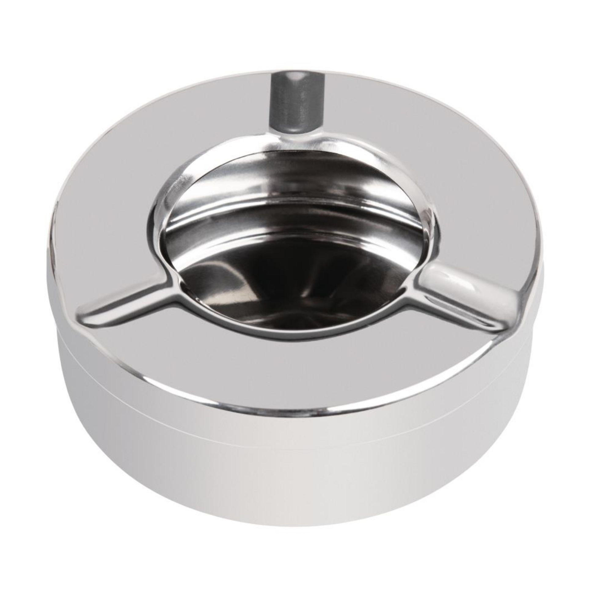 Picture of Olympia Stainless Steel Windproof Ashtray 90mm (6 pack) - CM368