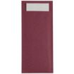 Picture of Europochette Burgundy Cutlery Pouch with White Napkin (Pack of 500) - CK234