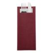 Picture of Europochette Burgundy Cutlery Pouch with White Napkin (Pack of 500) - CK234